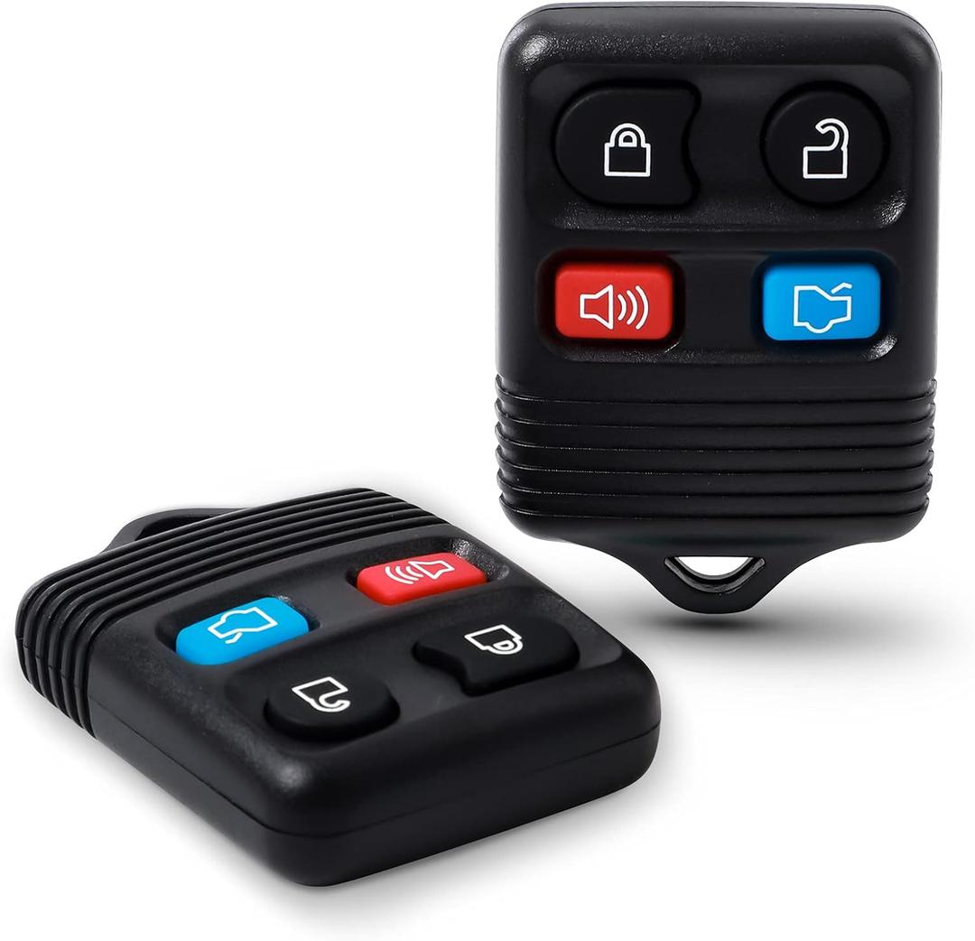 Key Fob 4 Button Keyless Entry Remote Control Key Fob Compatible with Ford Focus Explorer Mercury Lincoln Mazda Tribute,2 Pack