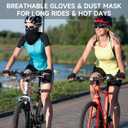 Braventure Bike Gloves for Women Cycling: Light Weight Half-Finger Cycling Gloves with Anti-Slip Shock-Absorbing Pad