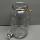 Elegant Glass Juice Drink Container with Faucet Large Capacity Sealed Canister Safe for Ages