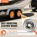 VEVOR Electric Trailer Brake Assembly, 10" x 2-1/4", 2 Pairs Self-Adjusting Electric Brakes Kit for 3500 lbs Axle, 4-Hole Mounting, Backing Plates for Brake System Part Replacement (2 Right + 2 Left)