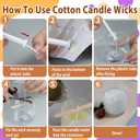 Multiwins 130 Pcs Candle Wicks for Candle Making Kit: 100 Cotton & 30 Wood Wicks with Complete Tool Set (Wick Holders, Wick Stickers, Candle Tabs, Tweezers, Pen), for Soy Beeswax DIY Candles (4 inch)