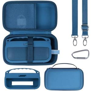 Lebakort Storage Case Kits Compatible with Bose SoundLink Flex 2nd Gen/Bose SoundLink Flex Portable Speaker (Blue Dusk Silicone Cover + Hard Case)