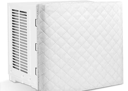 Window Air Conditioner Cover Indoor Outdoor Adjustable Waterproof Window Ac Cover Outdoor with Drawstring for Winter, White  (35in x 15in)