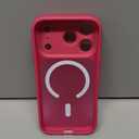 CANSHN Magnetic Compatible with iPhone 17 Pro Case, Upgraded [Full Camera Protection] [Compatible with Magsafe] [Translucent Matte] Shockproof Protective Phone Cover 6.3 Inch - Hot Pink