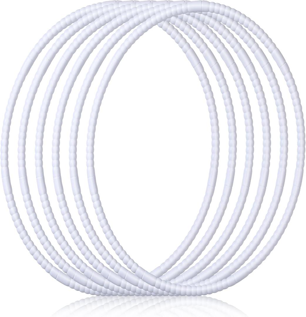 Shappy 6 Pcs Exercise Hoop Detachable Adjustable Plastic Toy Playground Toys Colored Hoop Circles for Teens Games Gymnastics Dog Agility Equipment Party Decor