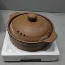 Natural Terracotta Casserole with Lids Clay Pots for Cooking, Unglazed Earthenware Rice Pots (UpgradeT4-3.6QT)