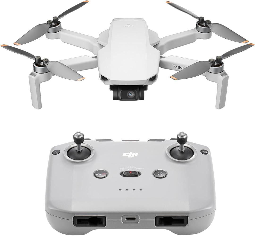 DJI Mini 4K, Drone with 4K UHD Camera for Adults, Under 249 g, 3-Axis Gimbal Stabilization, 10km Video Transmission, Auto Return, Wind Resistance, 1 Battery for 31-Min Max Flight Time, Intelligent