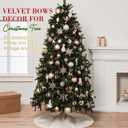 2 x 24 Pcs Black Velvet Bows Ornaments for Christmas Tree, Vintage Rustic Elegant Velvet Christmas Bows Tree Decorations, Indoor Home Decor for Wreath Mantle Gift Wrap Holiday Decor, 3/8'' W, 5 * 7 inch