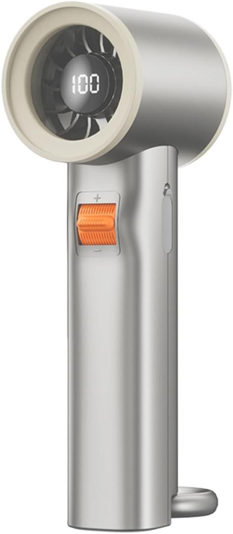 Turbo Handheld Fan with Digital Display, 100-Level Speed Adjustable & 3000mAh Battery, 8Hrs Powerful Cooling Personal Pocket Fan for Outdoor Travel Camping Activites (Golden)