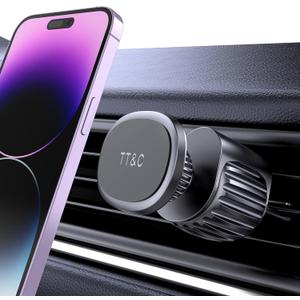 2 x TT&C Phone Holder for Car Universal Magnetic N52 6pc Air Vent Phone Mount for Car, 360 Adjustable Super Strong Magnet for iPhone, Galaxy, Google Pixel and Other Smartphones