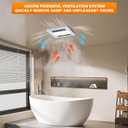 4-in-1 Bathroom Exhaust Fan with Light and Heater, 190 CFM Powerful Ventilation, 1800W Pro-Grade Fast Heating, 1.0 Sone Ultra-Quiet, Remote Control Ceiling Bath Fan with RGB Ambient Light