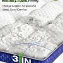 BEDELITE King Mattress Topper 3 Inch Thick Mattress Pad, Plush Pillow Top Bed Cover with Elastic Deep Pockets Up to 6-24 Inch for Pressure Relief, Shredded Memory Foam Filling
