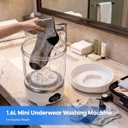 Mini Underwear Washing Machine, Portable Washing Machine, Upgrade 1.6L Foldable Mini Washer with 3 Modes, Rechargeable Laundry Machine for Socks, Bikinis,Baby Clothes, Travel, RV, Apartment