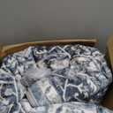 AMADA HOMEFURNISHING 8x10 Washable Area Rug, Low-Profile with Non-Slip Backing & Durable Edge Binding, Vintage Large Rugs for Living Room, Bedroom, Dining Room, Blue