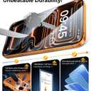 MRGLAS TOP 9H+ Glass 2+2 Packs for iPhone 16 Pro Max Screen Protector with Camera Lens Protector [Zero Bubble][10X Military Protection] 16 ProMax Tempered Glass Full Edge Coverage, Case-Friendly (HD Clear)