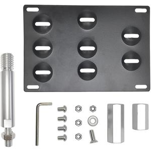 GTP Tow Hook License Plate Mounting Bracket Compatible with Mercedes Benz 08-20 W204 W205 C-Class 10-20 W212 W213 E-Class 10-20 GLK GLC 12-19 W166 ML GLE Class, No Drilling Front Bumper Relocation Kit