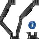 Dual Monitor Mount Fits Max 39" Computer Screen, Hold 4.4-33 lbs Each Ultrawide Desk Mount, Adjustable Gas Spring Double Monitor Arm, Monitor Stand for 2 Monitors with USB, VESA