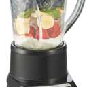 Hamilton Beach Wave Crusher Blender for Smoothies With 40 Oz Glass Jar and 14 Functions, Ice Sabre Blades & 700 Watts for Consistently Smooth Results, Black & Stainless Steel (54220)