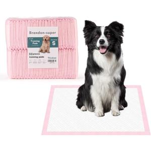 Super-Absorbent Leak-Proof Dog and Puppy Pet Training Pad, Housebreaking Puppy Pads Disposable (18" X 24" - Small 50PCS)