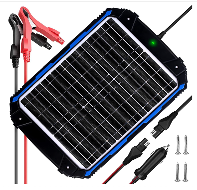 SUNER POWER 20W 12V Solar Battery Trickle Charger & Maintainer PRO, Built-in Intelligent MPPT Controller, Waterproof 12 Volt 20 Watt Solar Panel Charging Kits for Car Marine RV Trailer Boat Automotive