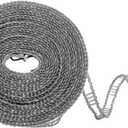 uxcell Windproof Clothesline, 8M 26ft Plastic Non-Slip Clothes Drying Rope Portable Travel Clothesline for Courtyard Outdoor Laundry Camping, Grey (Gray)