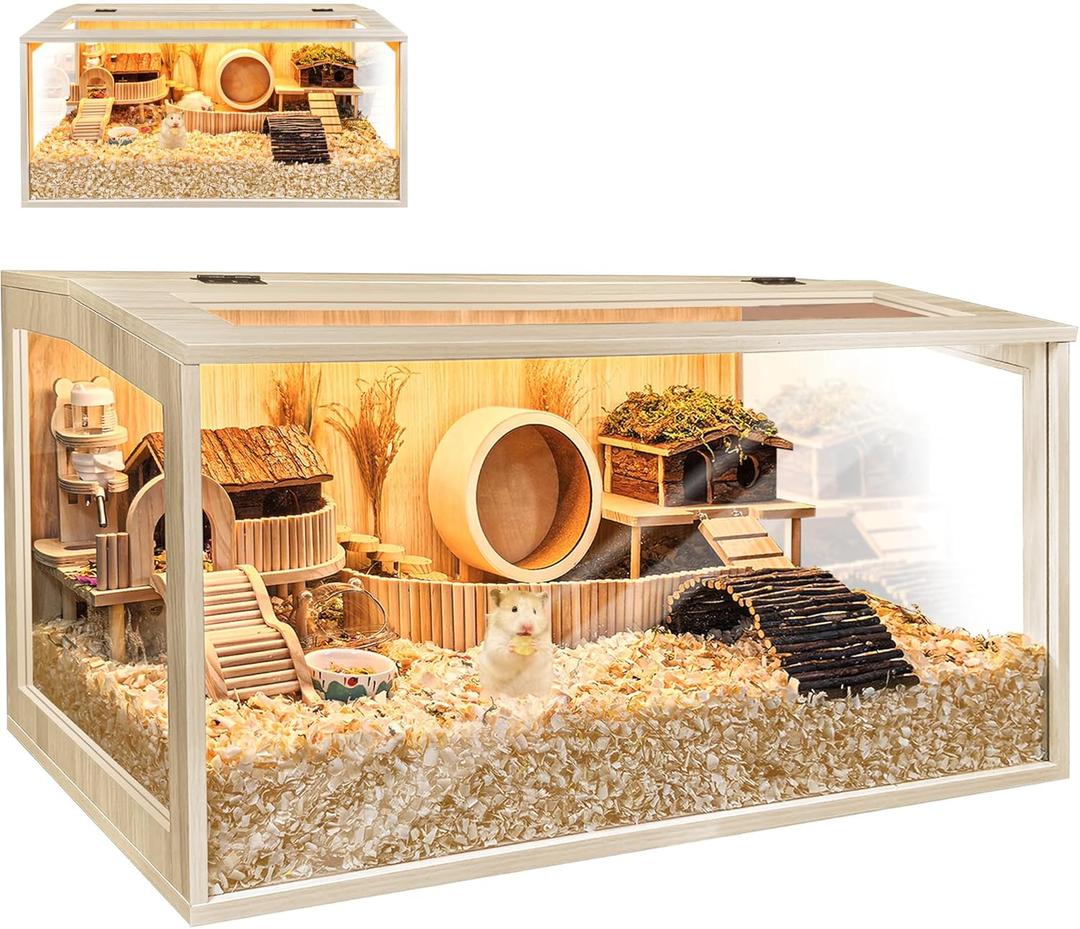 Prolee Chew Resistant Wooden Hamster & Guinea Pig Cage, 40-in