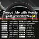 West Llama Customized Auto Car Steering Wheel Cover for Honda Accord Civic CR-V HR-V Pilot Fit Passport Odyssey 14.5-15inch(Black+Red Line-Standard Size)
