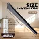 CroBlissful 20 Pcs Adjustable Shelf Brackets for Double Track System Closet Organization Heavy Duty Wire Shelf Brackets(Black,7 Inch)
