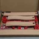 Wooden Train Track Accessories Train Railway Accessories Double Suspension Train Bridge Toy Train Set for Toddlers 3-5 Train Tracks Compatible with All Leading Brands