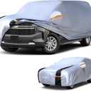Large SUV Car Cover for Chevy Suburban 100% Waterproof All Weather, Heavy Duty Outdoor Full Exterior Covers Rain Sun Wind UV Hail Protection.