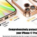 Misscase for iPhone 17 Pro Case with Privacy Screen Protector,[Camera Lens Protector] Clear Magnetic Luxury Plating Case Compatible with MagSafe Elegant Anti-Scratch Case Cover 6.3 inch Gold