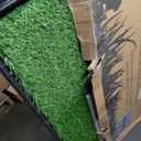 Dog Grass Large Potty Patch, Dog Litter Boxes Artificial Grass Bathroom Turf for Pet Training, Washable Puppy Pee Pad, Perfect Indoor/Outdoor Portable Potty Pet Loo (Potty system-45.1"x29.1")