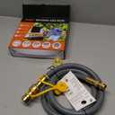 GasSaf 6 FT 1/2" ID Natural Gas Grill Hose with Quick Connect Fitting, Natural Gas Conversion Kit Suitable for Gas Grill, Generator, Patio Heater and More (with Sealing Tape)