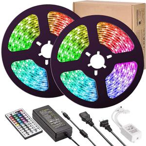 LED Strip Lights, 32.8 ft 10M(5Mx2) LED Lights 5050 LED Tape Lights, Flexible Color Changing LED Strip Lights with Remote for Home Lighting Kitchen Bedroom Bar Room Decoration