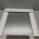 Rattan Trim Wall Mirror, 18' x1.25' x 23.75' , White