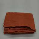 Burnt Orange Linen Back Tab Curtains 84 Inches Long 2 Panels Set for Bedroom,Pumpkin Hallowmas Day Home Decoration Hooks Belt Pleated Semi Privacy Drapes Light Filtering Window Curtains,Rust,W52 x L84