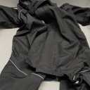 Dog Raincoat for Medium Large Dogs,rain Jacket Coat, Full Leg Coverage Waterproof Rain Suit with Detachable Hood & Tail, Reflective Strips, Snag-Free Top Zipper (Black for Boy, M-Large)