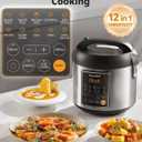 COMFEE' Rice Cooker, 4 Cups Uncooked, 8 Cups Cooked Slow Cooker, 2 Qt Small Multicooker with 10 Presets, Steamer & Grain Cooker, Non-Stick Inner Pot