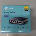 TP-Link TL-SG105, 5 Port Gigabit Unmanaged Ethernet Switch, Network Hub, Ethernet Splitter, Plug & Play, Fanless Metal Design, Shielded Ports, Traffic Optimization,Navy Blue (5 Port | 1G)