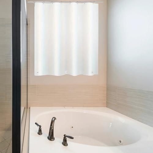 Arayarser Waterproof Plastic Shower Curtain 48x48 for Bathroom Window, Heavy Duty Vinyl Shower Window Curtain 48W x 48H, White
