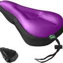 Zacro Bike Seat Cushion - Gel Padded Bike Seat Cover for Men Women Comfort, Extra Soft Exercise Bicycle Seat Compatible with Peloton, Outdoor & Indoor Bike Saddles