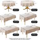 AUSSPVOCT Textured 50 Inch Round Tablecloth Up to 35'' Dia Tables, Waterproof Spill-Proof Wipeable Table Cloth Wrinkle Free Circle Dining Table Cover for Birthday Farmhouse Outdoor Party Tablecloths (Light Pink)