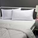 Amazon Basics Down Alternative Bed Pillows for Back and Side Sleepers, Medium Density, King Size, 36" x 20", White, 2-Pack