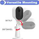 2 x [2 Pack] Compatible with EufyCam 2C/2C Pro/2 Pro/E20/E40 and Google Nest Cam Wall Mount Weatherproof, 360 Rotation Adjustable, Secure & Easy Installation for Indoor/Outdoor Use  White