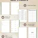 2 x 2026 Planner, Hardcover Weekly and Monthly Planner for Women, January 2026 - December 2026, Spiral Yearly Agenda Organizer Book 2026 with Tabs, Daily Calendar Planners for School Work Home, A5 (5.75" x 8.38"), Petals