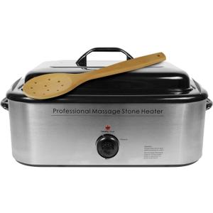 NRG Professional Hot Stone Warmer for Massage Therapy, 18 Quart - Hot Stone Heater Hot Stones Warmer Massage Stone Heater Massage Stone Warmer Massage Accessories - Adjustable Temperature Control