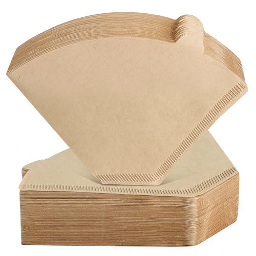 Niveaya 200 Count Coffee Filters #4, Unbleached Natural Brown Coffee Filters 8-12Cup, Disposable Cone Paper Fliters for Pour Over and Drip Coffee Maker