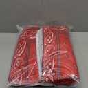 4 Piece Abstract Paisley Shower Curtain Waterproof Red Bandana Elegant Ethnic Tribal Bathroom Sets with Non-Slip Rugs, Toilet Lid Cover and Bath Mat with Standard Size