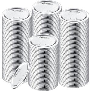200-Count [Wide Mouth] Canning Lids for Ball, Kerr Jars - Split-Type Metal Mason Jar Lids for Canning - Food Grade Material, 100% Fit & Airtight for Regular Mouth Jars (86mm Wide Mouth200 Lids)