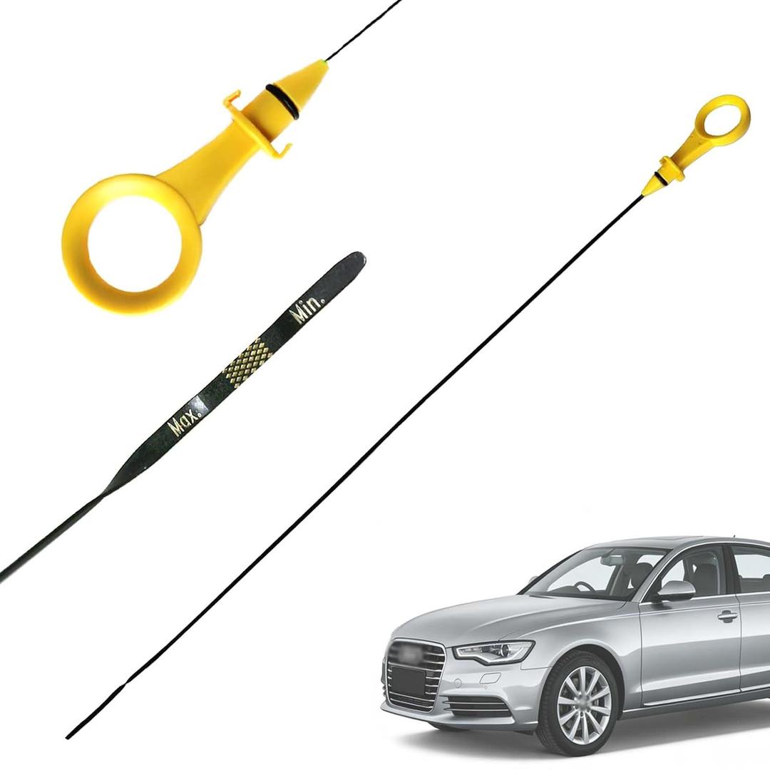 Engine Oil Dipstick for 2008-2017 Audi A3 A4 A5 A6 Q3 Q5 TT & Volkswagen CC Beetle Jetta Passat Tiguan 2.0T, Dip Stick for Checking Oil Fluid, Oil Dipstick Replacement OEM# 06J115611F, 06H115611E